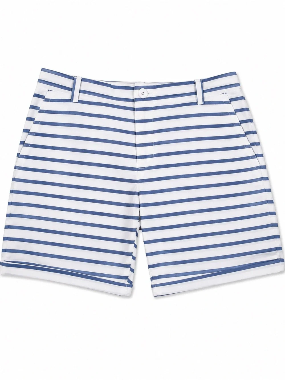GAP White and Blue Striped Flat Front women’s Shorts